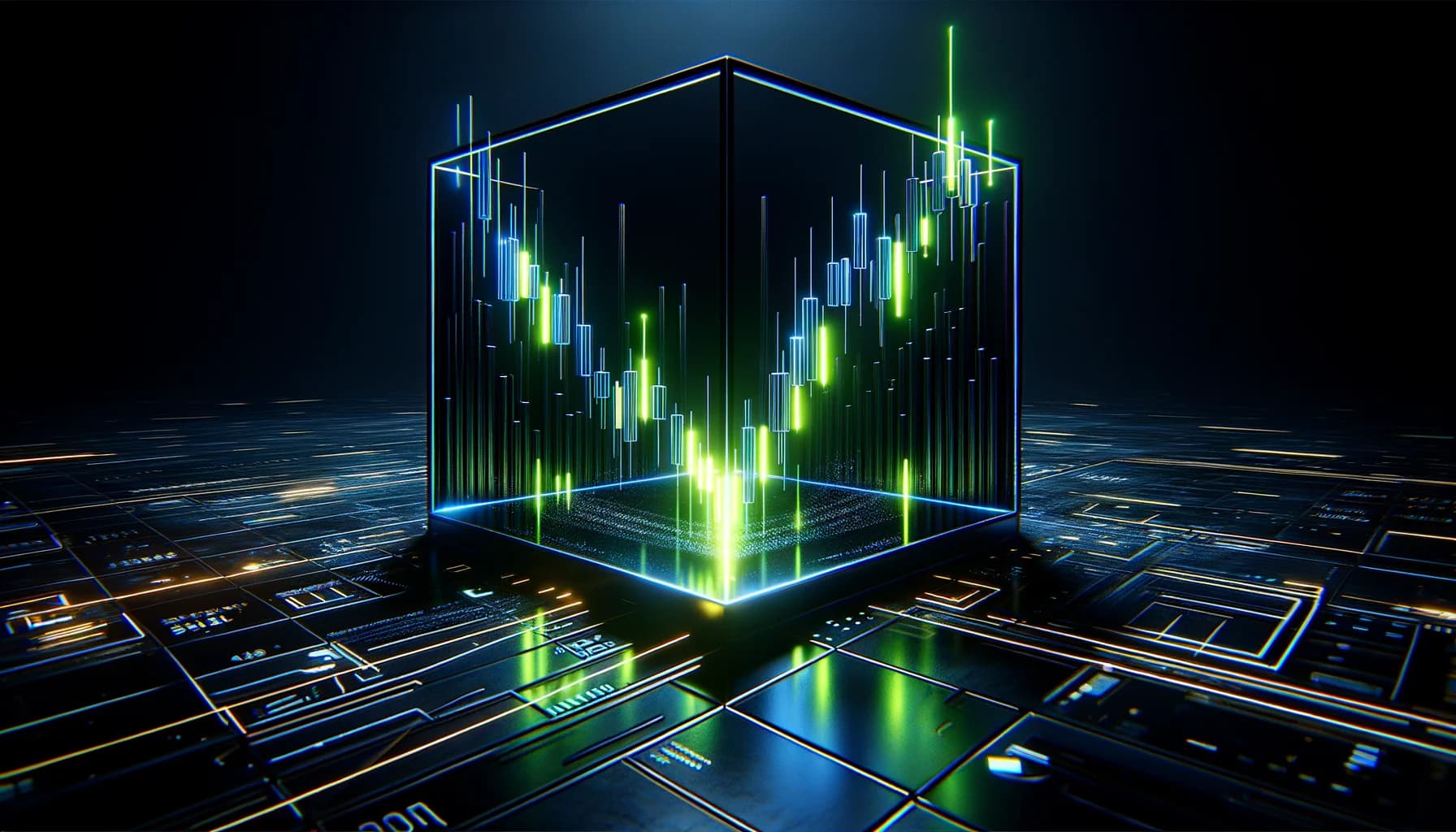 Order Block zone with retest on dark chart